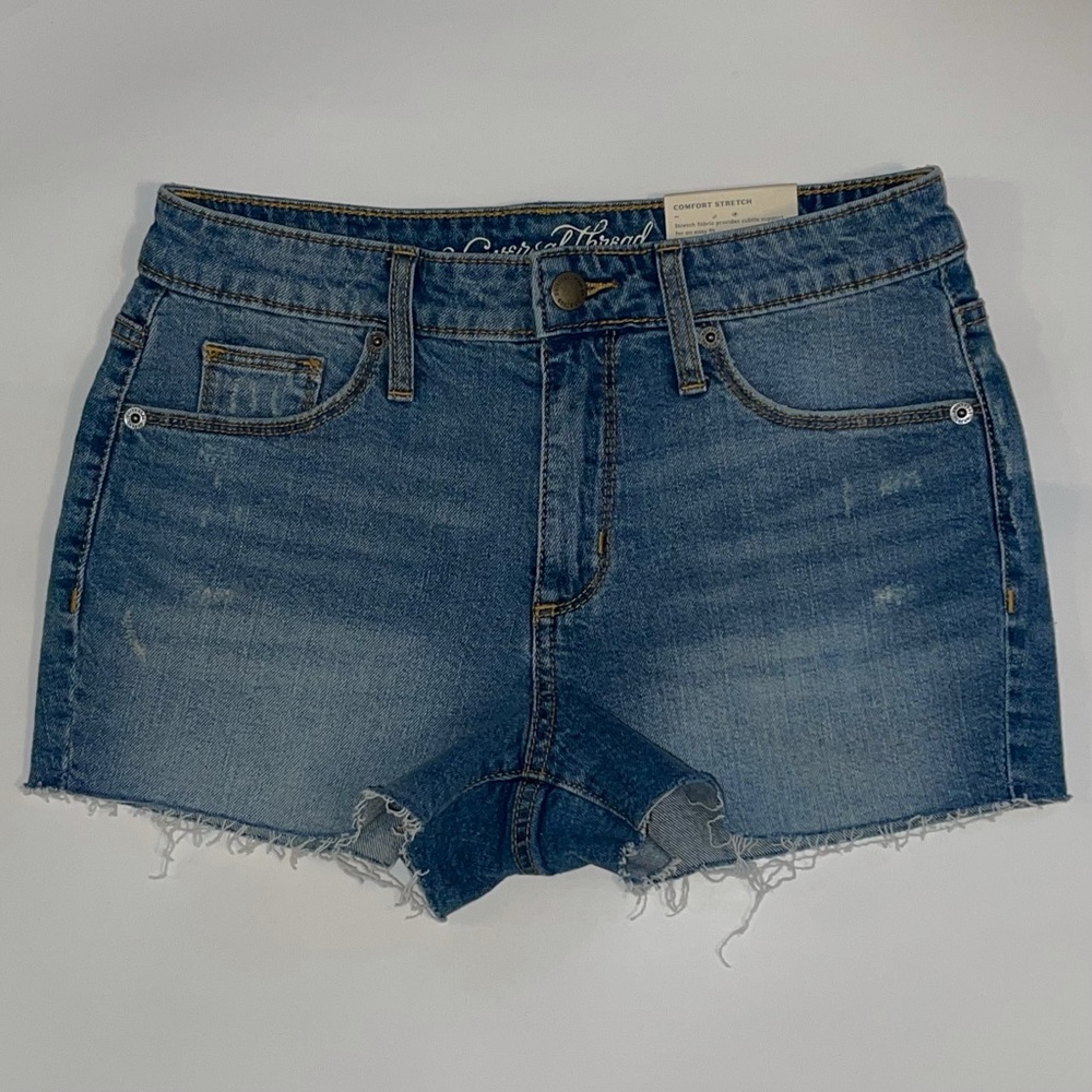 Universal Thread High Rise Distressed Shorts, 8